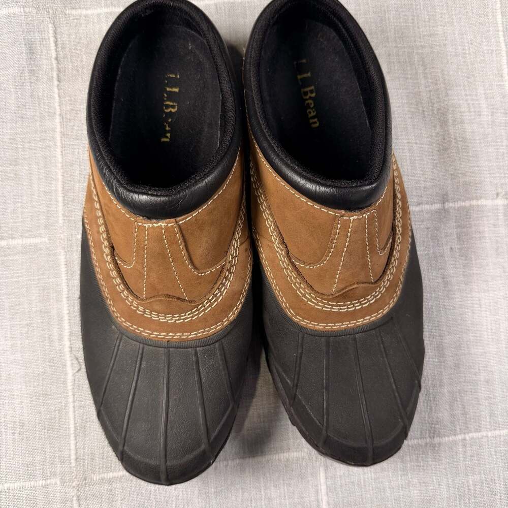L.L.Bean Men’s Sz 10.5 Storm Chaser Shoes Slip-On Waterproof Rubber Moc Clogs - Picture 4 of 9